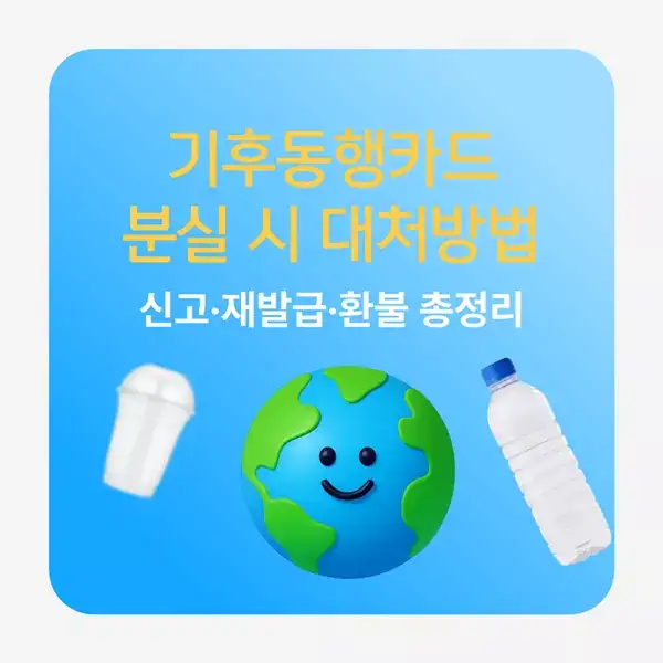 기후동행카드 분실 시 대처방법